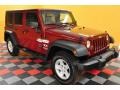 2009 Red Rock Crystal Pearl Jeep Wrangler Unlimited X 4x4  photo #19