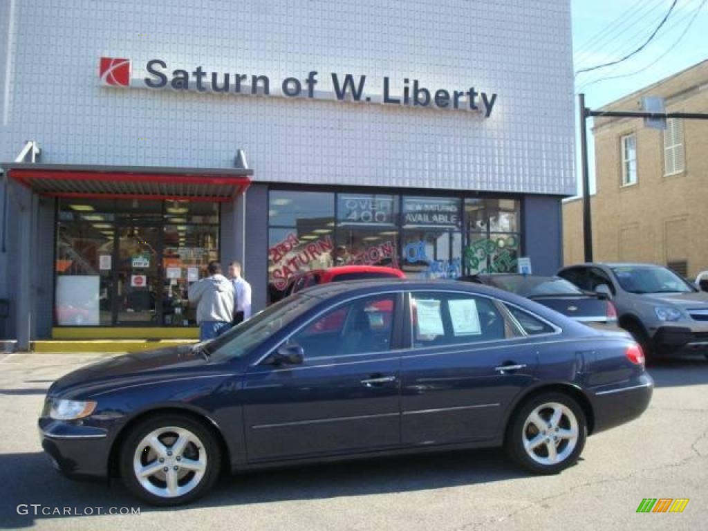 2006 Azera Limited - Venetian Blue Metallic / Black photo #1