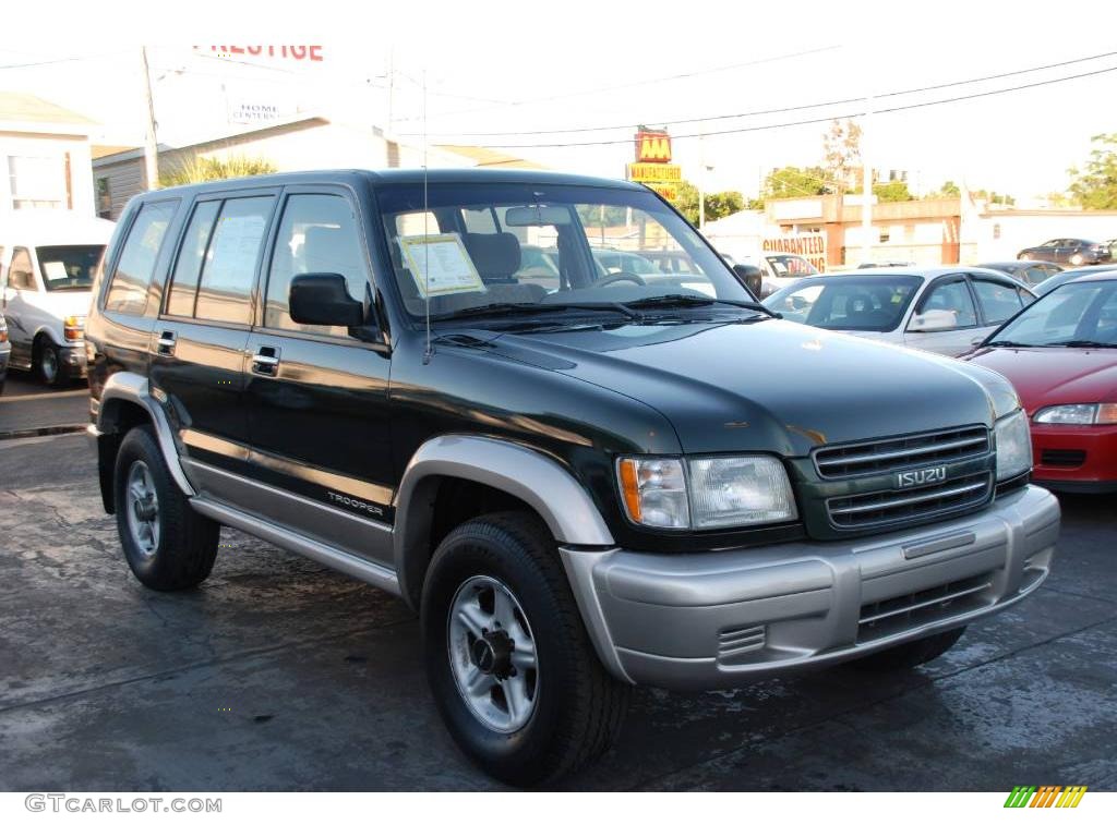 2000 Trooper LS 4x4 - Dragon Green / Beige photo #4
