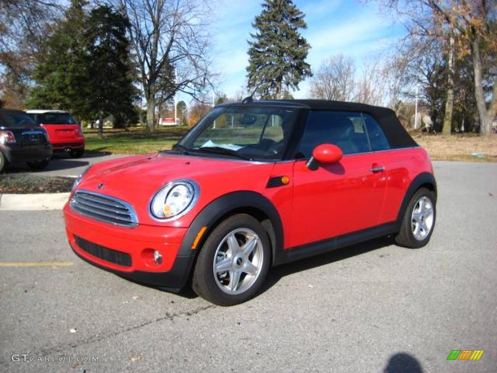 2009 Cooper Convertible - Chili Red / Black/Grey photo #1