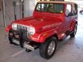 1989 Bright Red Jeep Wrangler Laredo 4x4  photo #3