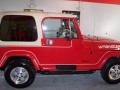 1989 Bright Red Jeep Wrangler Laredo 4x4  photo #8