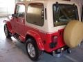 1989 Bright Red Jeep Wrangler Laredo 4x4  photo #9