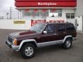 Black Cherry Pearl Metallic 1991 Jeep Cherokee Laredo 4x4