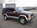 1991 Black Cherry Pearl Metallic Jeep Cherokee Laredo 4x4  photo #3