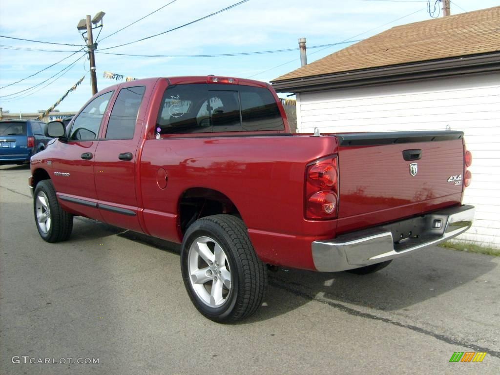 2007 Ram 1500 SLT Quad Cab 4x4 - Inferno Red Crystal Pearl / Medium Slate Gray photo #3