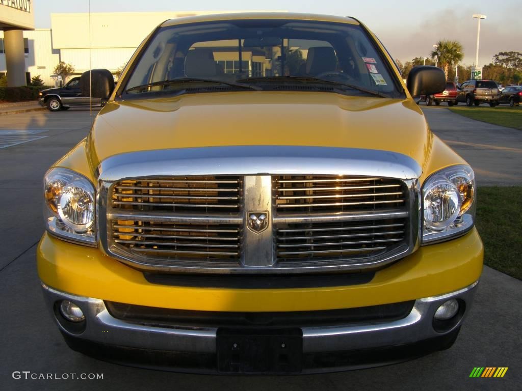 2007 Ram 1500 Big Horn Edition Quad Cab - Detonator Yellow / Medium Slate Gray photo #8