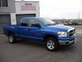 2007 Electric Blue Pearl Dodge Ram 1500 SLT Quad Cab 4x4  photo #3