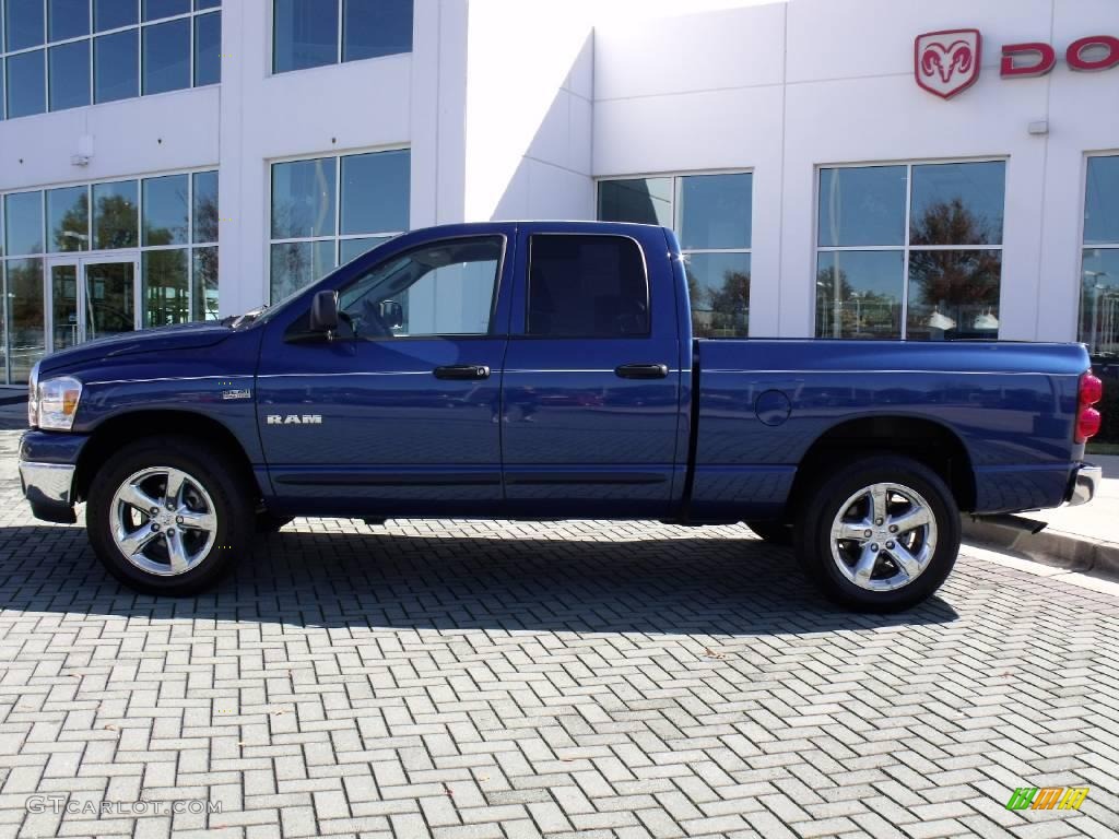 2008 Ram 1500 Big Horn Edition Quad Cab - Patriot Blue Pearl / Medium Slate Gray photo #2