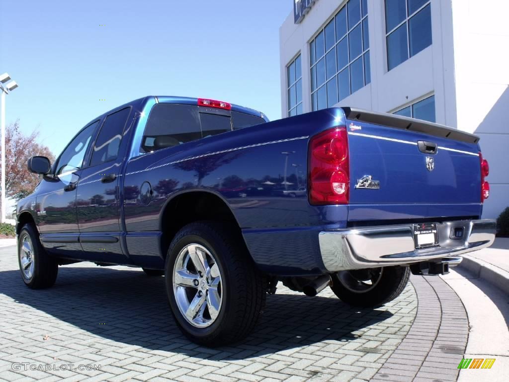 2008 Ram 1500 Big Horn Edition Quad Cab - Patriot Blue Pearl / Medium Slate Gray photo #3