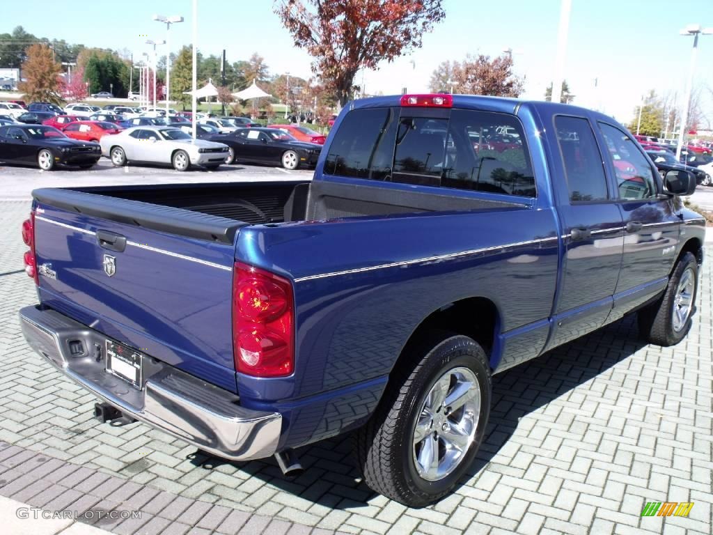 2008 Ram 1500 Big Horn Edition Quad Cab - Patriot Blue Pearl / Medium Slate Gray photo #5