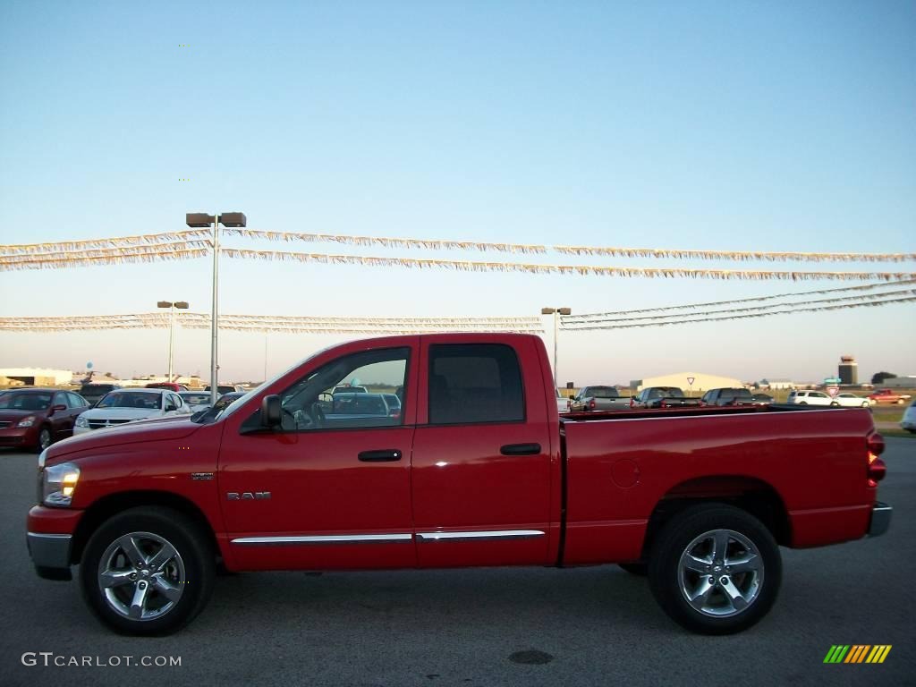 2008 Ram 1500 Lone Star Edition Quad Cab - Flame Red / Khaki photo #6