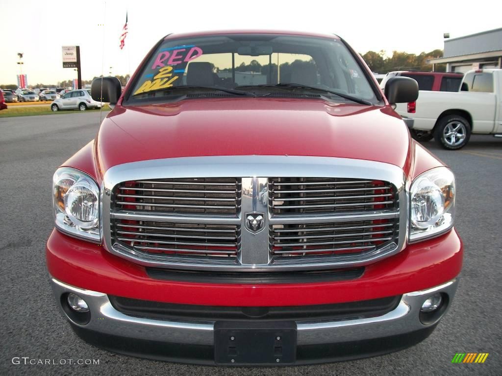 2008 Ram 1500 Lone Star Edition Quad Cab - Flame Red / Khaki photo #8