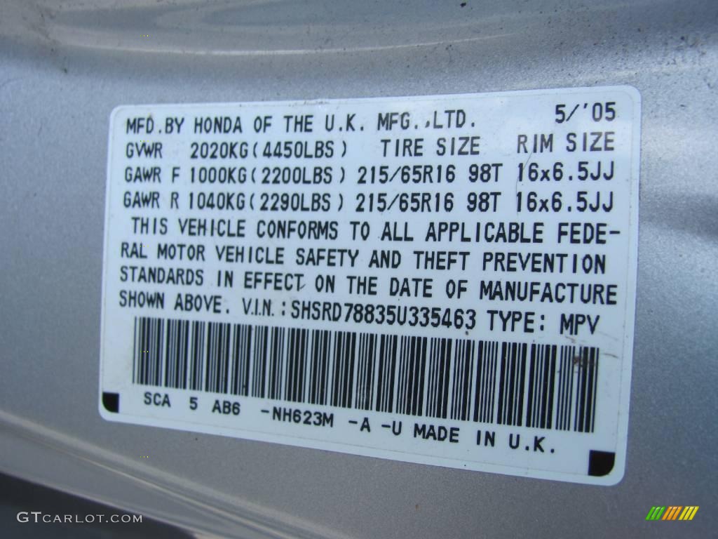 2005 CR-V EX 4WD - Satin Silver Metallic / Black photo #19
