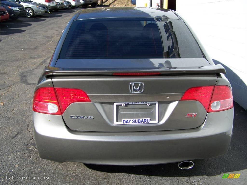 2007 Civic Si Sedan - Galaxy Gray Metallic / Black photo #6