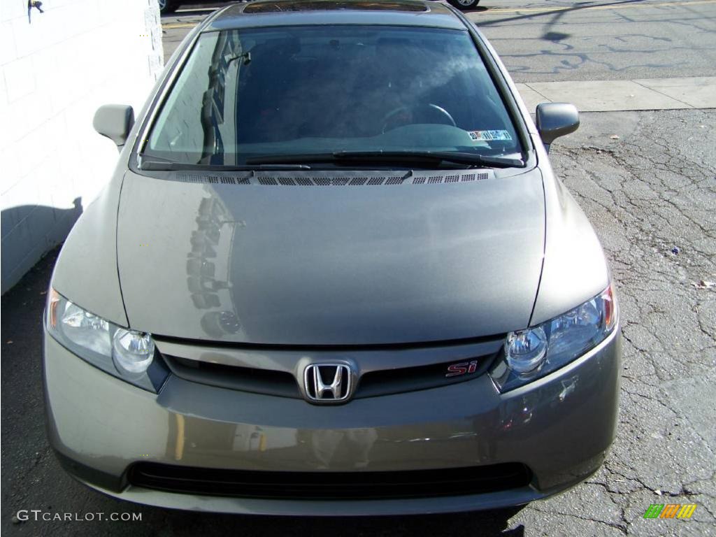 2007 Civic Si Sedan - Galaxy Gray Metallic / Black photo #10