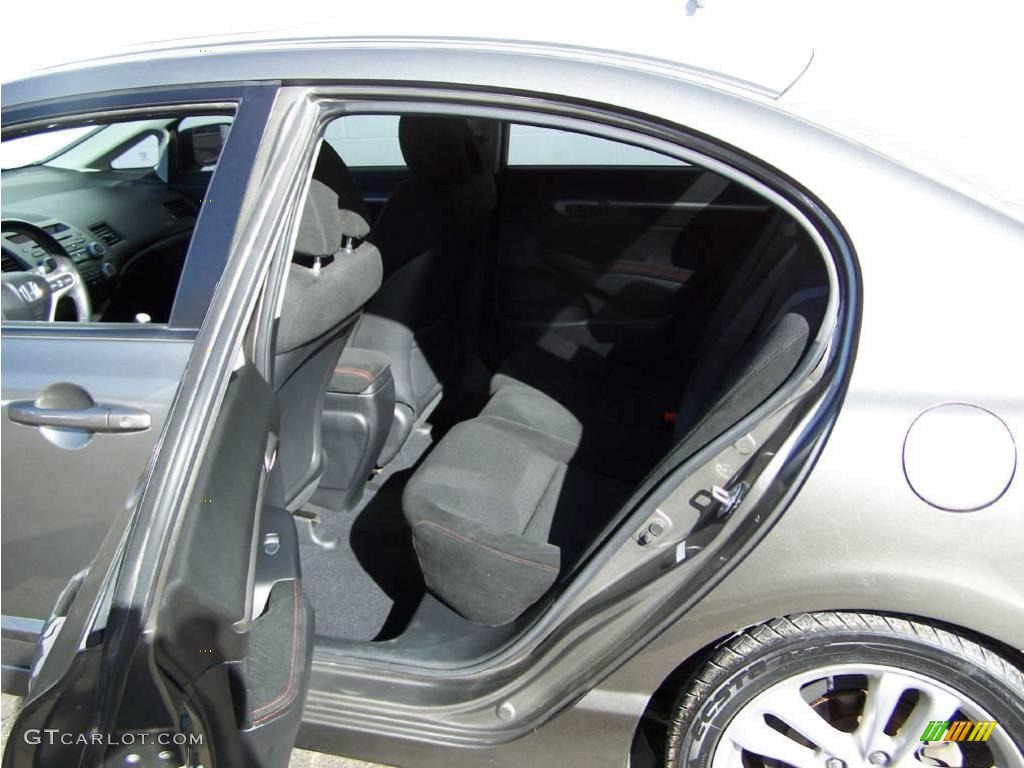 2007 Civic Si Sedan - Galaxy Gray Metallic / Black photo #13