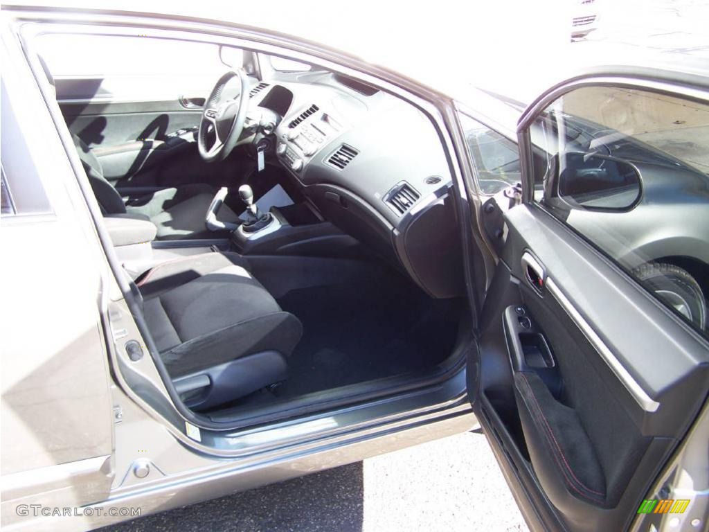 2007 Civic Si Sedan - Galaxy Gray Metallic / Black photo #14