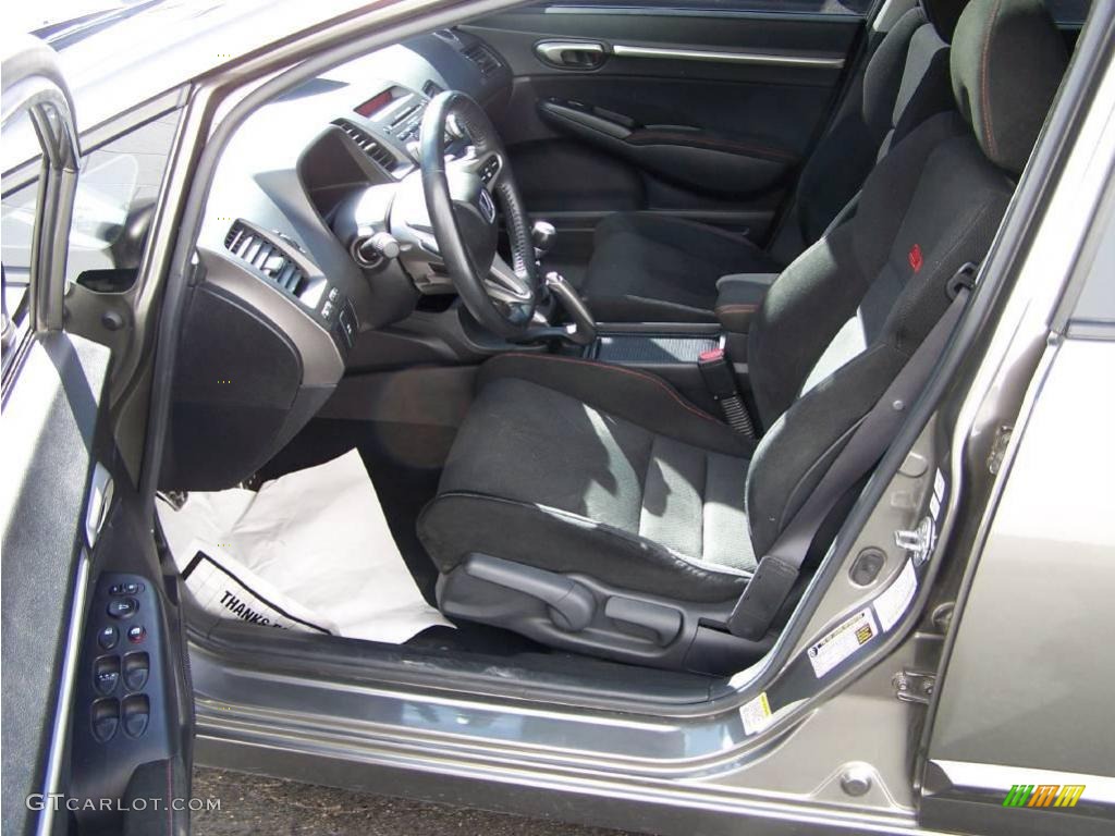 2007 Civic Si Sedan - Galaxy Gray Metallic / Black photo #16