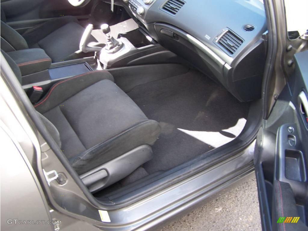 2007 Civic Si Sedan - Galaxy Gray Metallic / Black photo #17