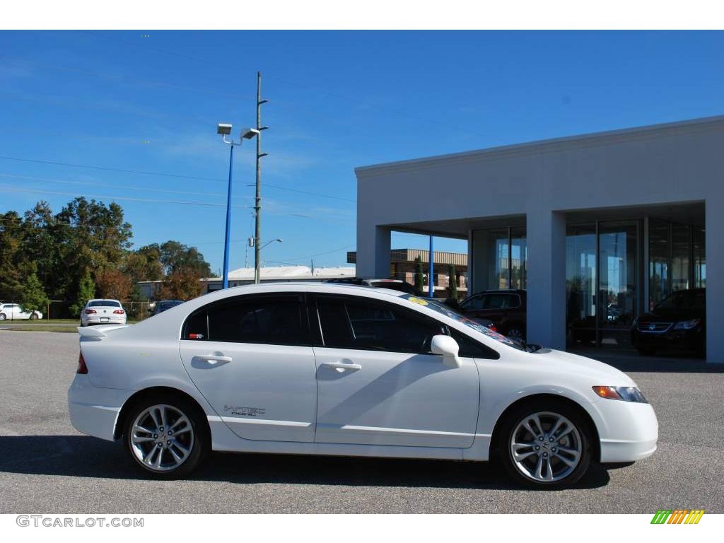 2007 Civic Si Sedan - Taffeta White / Black photo #6