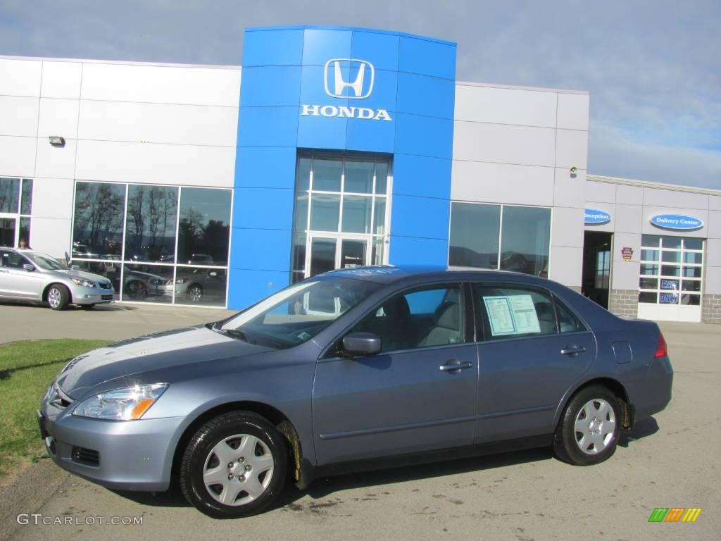 2007 Accord LX Sedan - Cool Blue Metallic / Gray photo #1