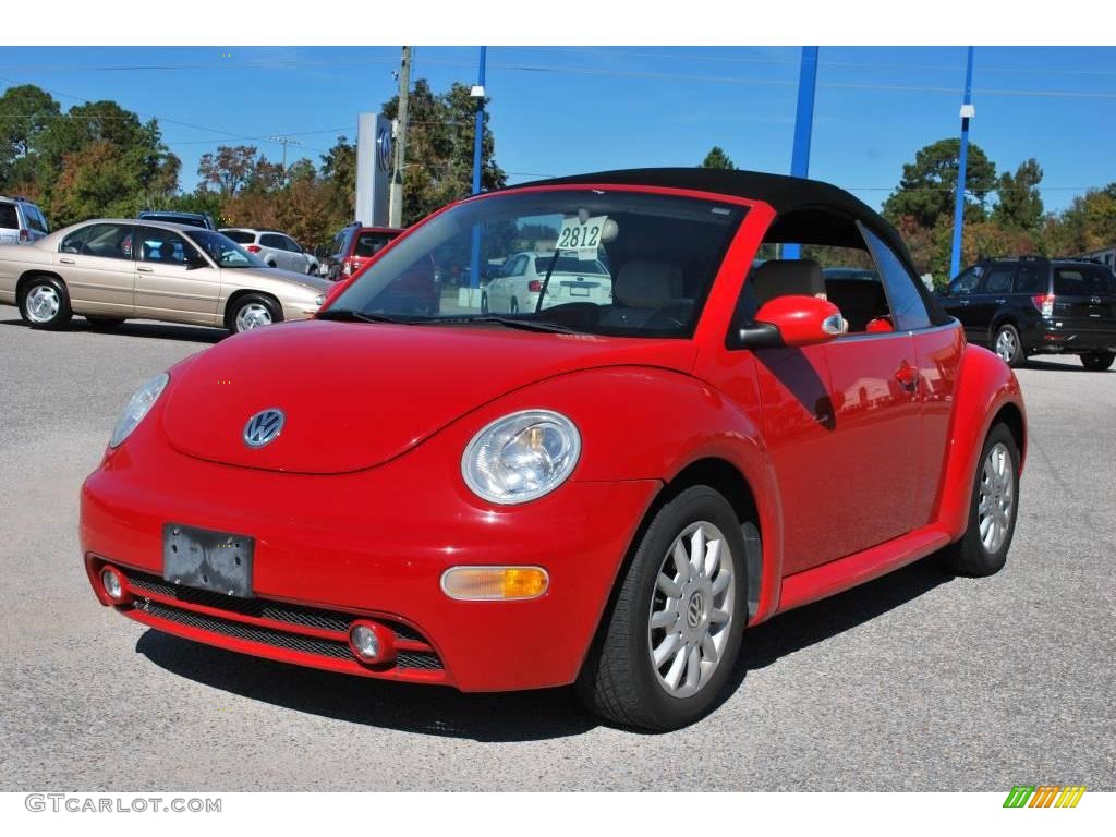 2005 New Beetle GLS Convertible - Tornado Red / Cream Beige photo #1