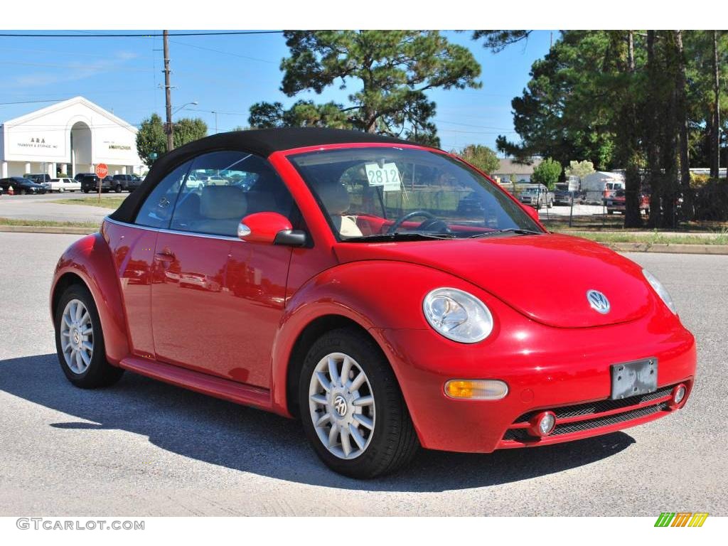 2005 New Beetle GLS Convertible - Tornado Red / Cream Beige photo #8