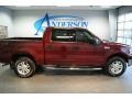 2004 Dark Toreador Red Metallic Ford F150 Lariat SuperCrew 4x4  photo #2
