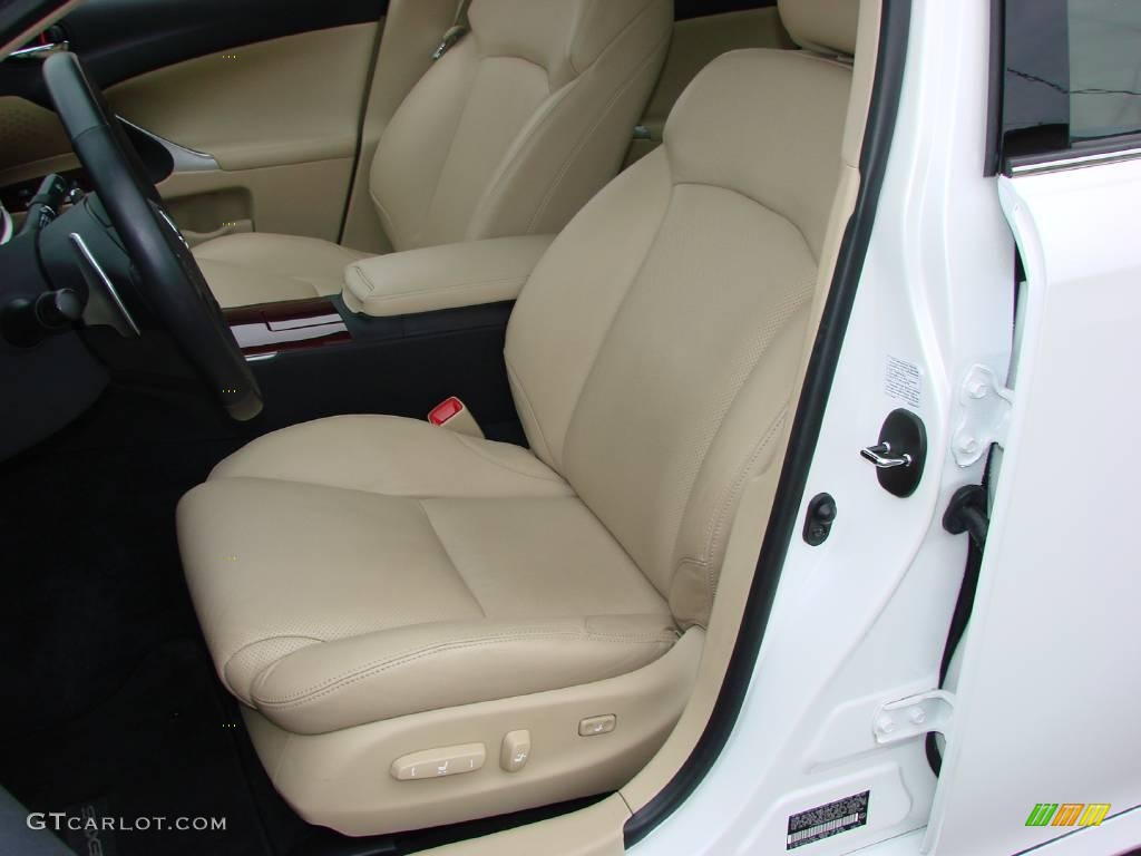 2008 IS 250 AWD - Starfire White Pearl / Cashmere Beige photo #31