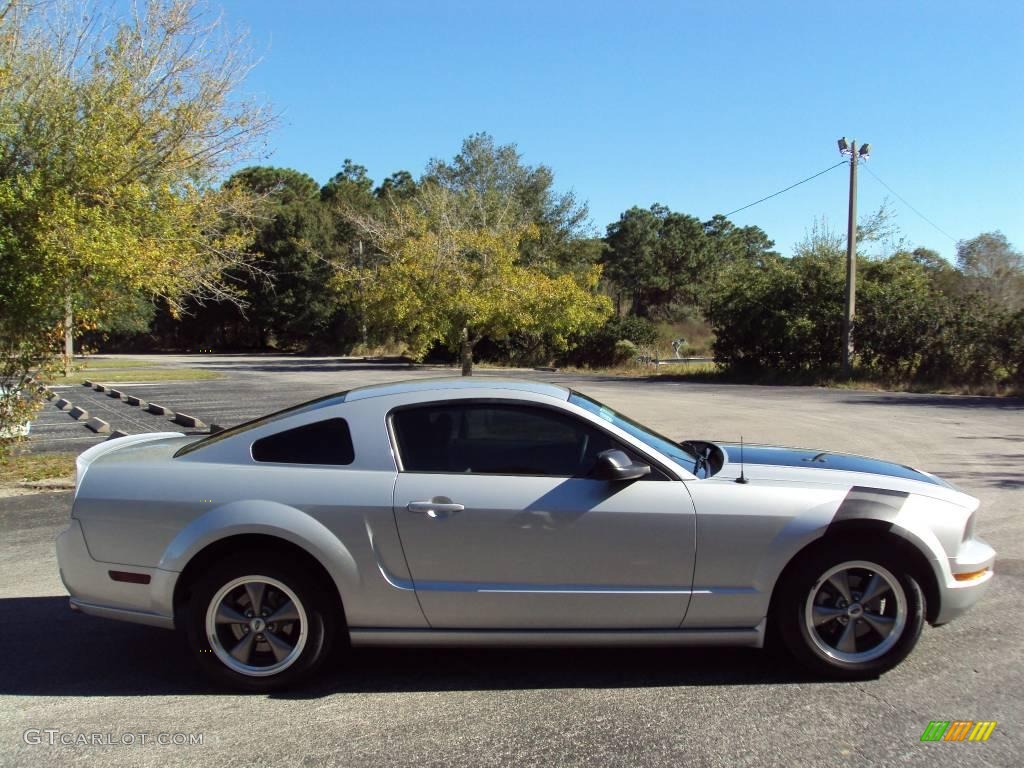 2006 Mustang V6 Deluxe Coupe - Satin Silver Metallic / Light Graphite photo #9