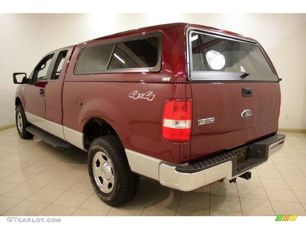 2006 F150 XLT SuperCab 4x4 - Dark Toreador Red Metallic / Medium/Dark Flint photo #5