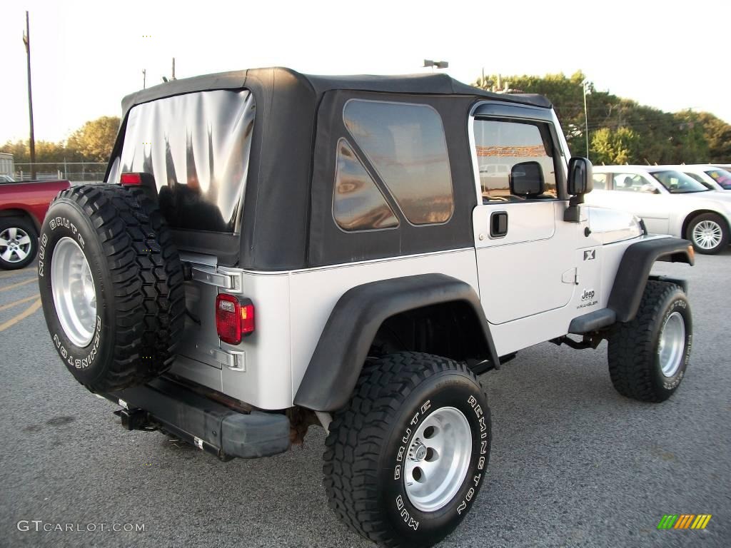 2004 Wrangler X 4x4 - Bright Silver Metallic / Dark Slate Gray photo #3