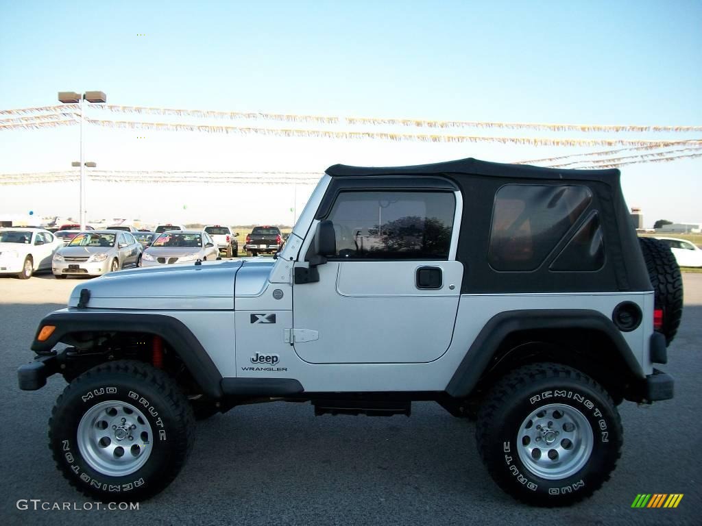 2004 Wrangler X 4x4 - Bright Silver Metallic / Dark Slate Gray photo #6