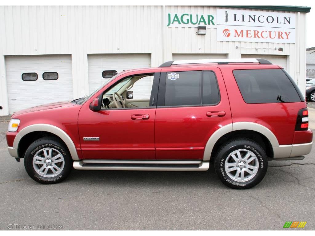 2006 Explorer Eddie Bauer 4x4 - Redfire Metallic / Stone photo #9