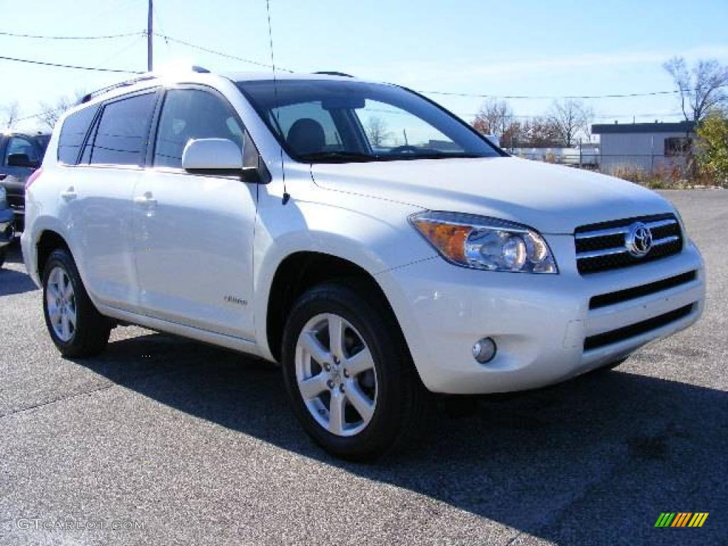 2007 RAV4 Limited 4WD - Blizzard White Pearl / Taupe photo #1