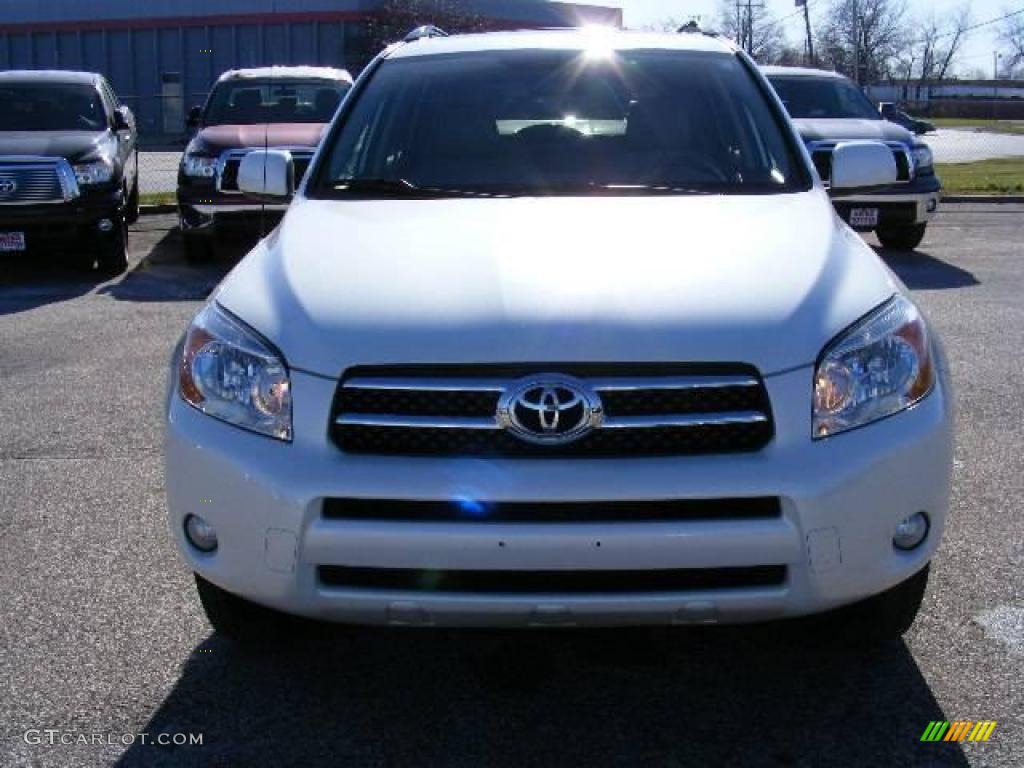 2007 RAV4 Limited 4WD - Blizzard White Pearl / Taupe photo #8