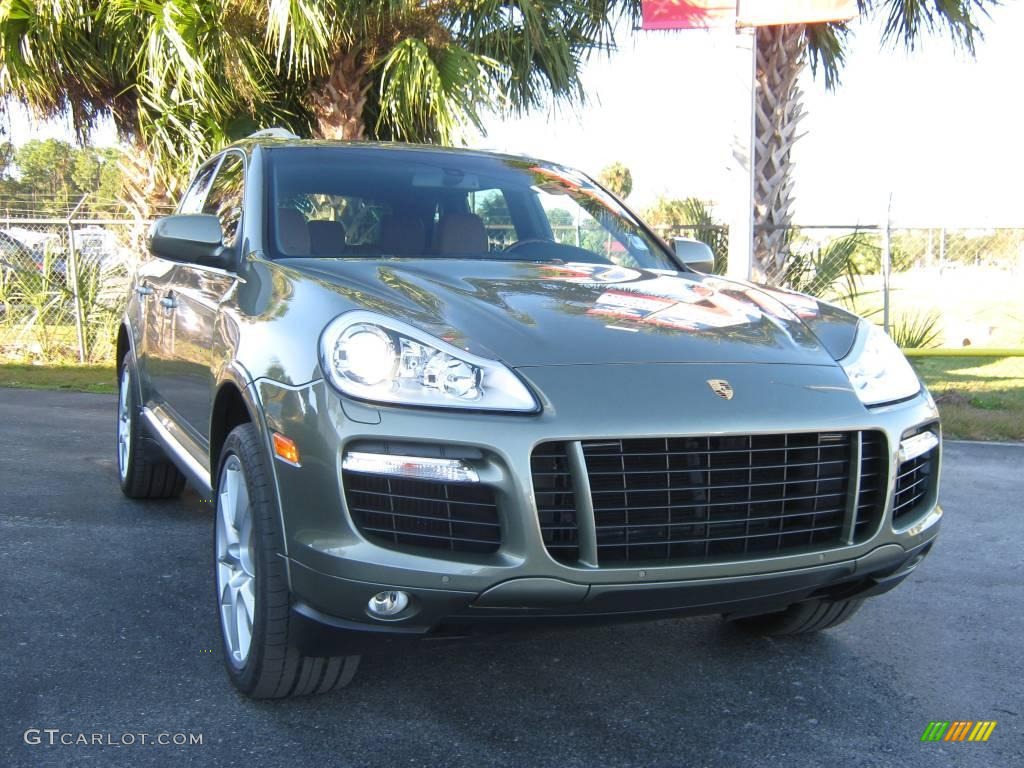 2008 Cayenne Turbo - Olive Green Metallic / Chestnut/Black Natural Leather photo #9