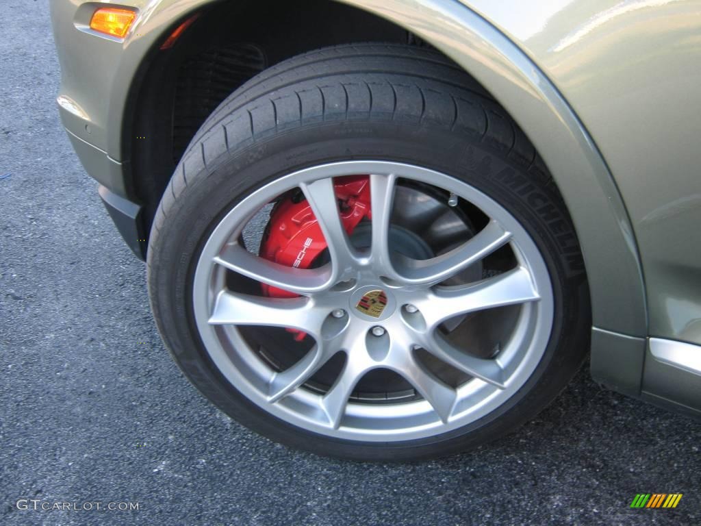 2008 Cayenne Turbo - Olive Green Metallic / Chestnut/Black Natural Leather photo #12