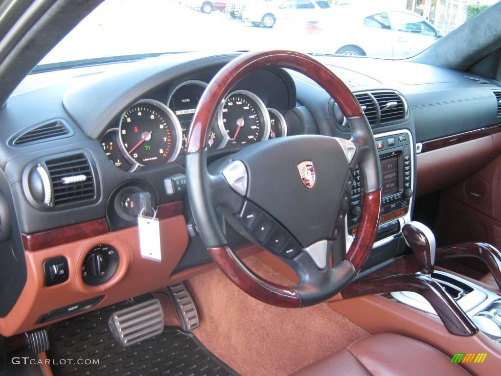2008 Cayenne Turbo - Olive Green Metallic / Chestnut/Black Natural Leather photo #16