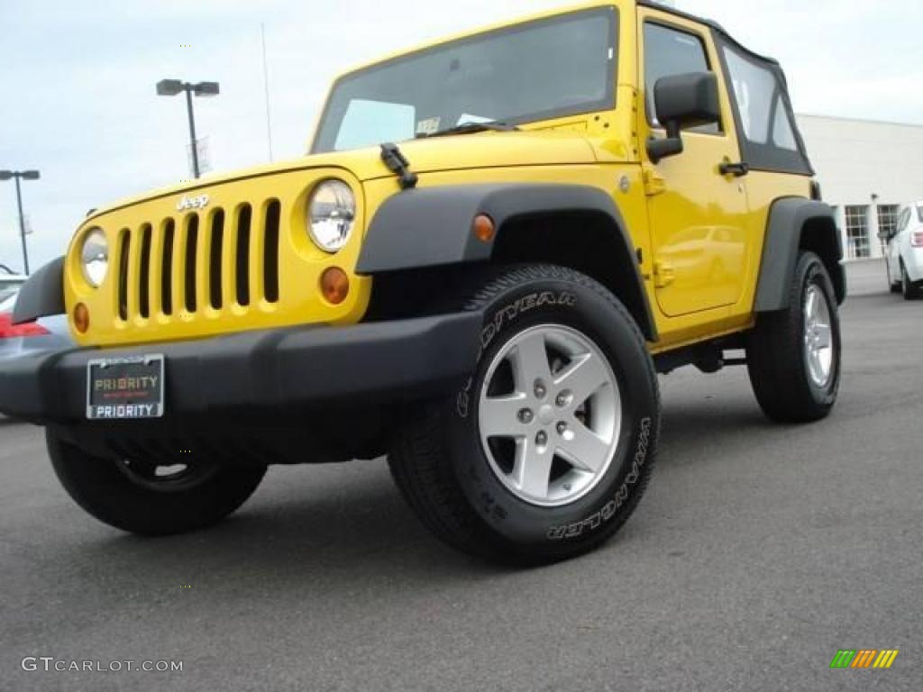 2008 Wrangler X 4x4 - Detonator Yellow / Dark Slate Gray/Medium Slate Gray photo #1