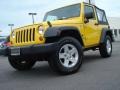 2008 Detonator Yellow Jeep Wrangler X 4x4  photo #2