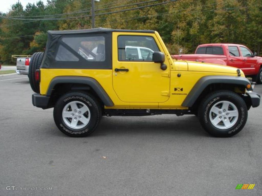 2008 Wrangler X 4x4 - Detonator Yellow / Dark Slate Gray/Medium Slate Gray photo #8