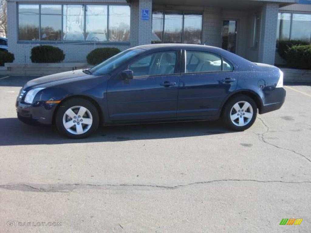 2007 Fusion SE - Dark Blue Pearl Metallic / Camel photo #1