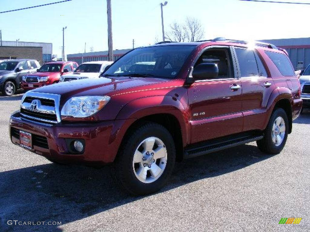 2007 4Runner SR5 4x4 - Salsa Red Pearl / Taupe photo #7