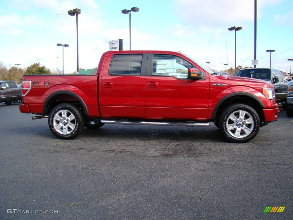 2010 F150 FX4 SuperCrew 4x4 - Red Candy Metallic / Black photo #2