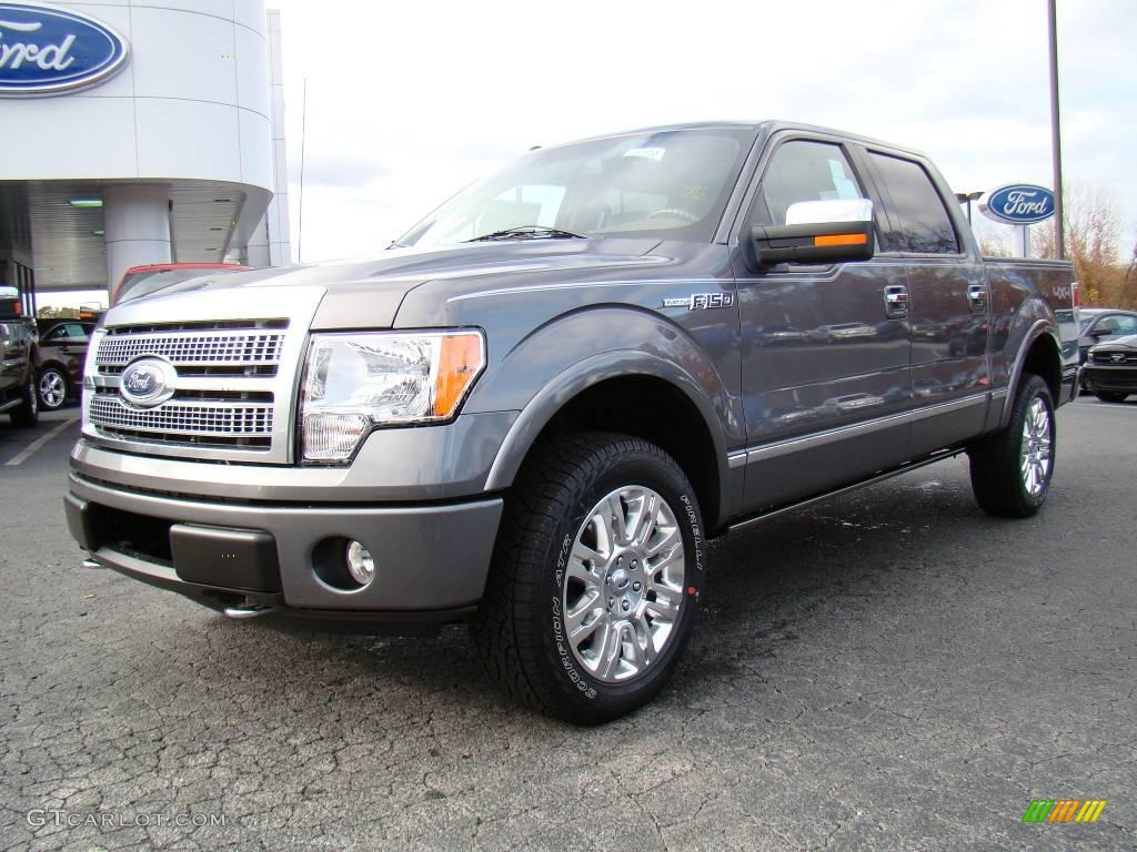 2010 F150 Platinum SuperCrew 4x4 - Sterling Grey Metallic / Sienna Brown Leather/Black photo #6