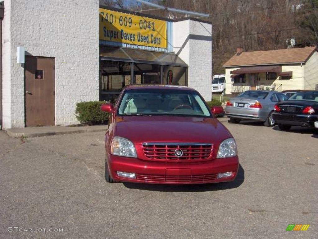 2003 DeVille DTS - Crimson Red Pearl / Neutral Shale Beige photo #3