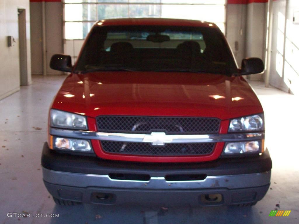 2003 Silverado 1500 LS Extended Cab - Victory Red / Dark Charcoal photo #7