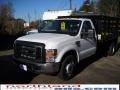 2010 Oxford White Ford F350 Super Duty XL Regular Cab Chassis Stake Truck  photo #2